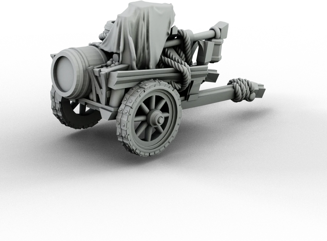 Wooden Wine Cart — original The Monastery product render