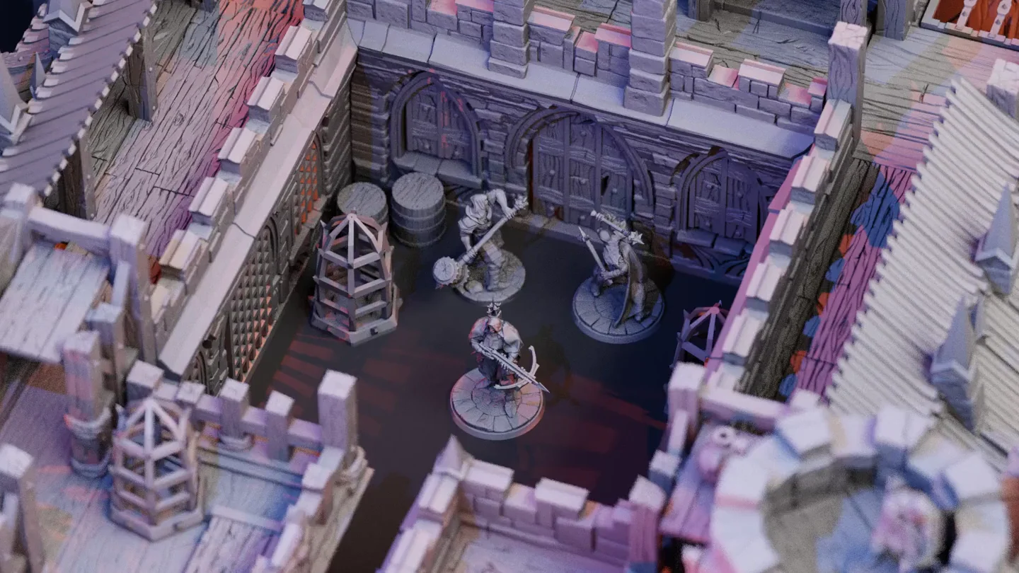 Around a courtyard — original studio animation