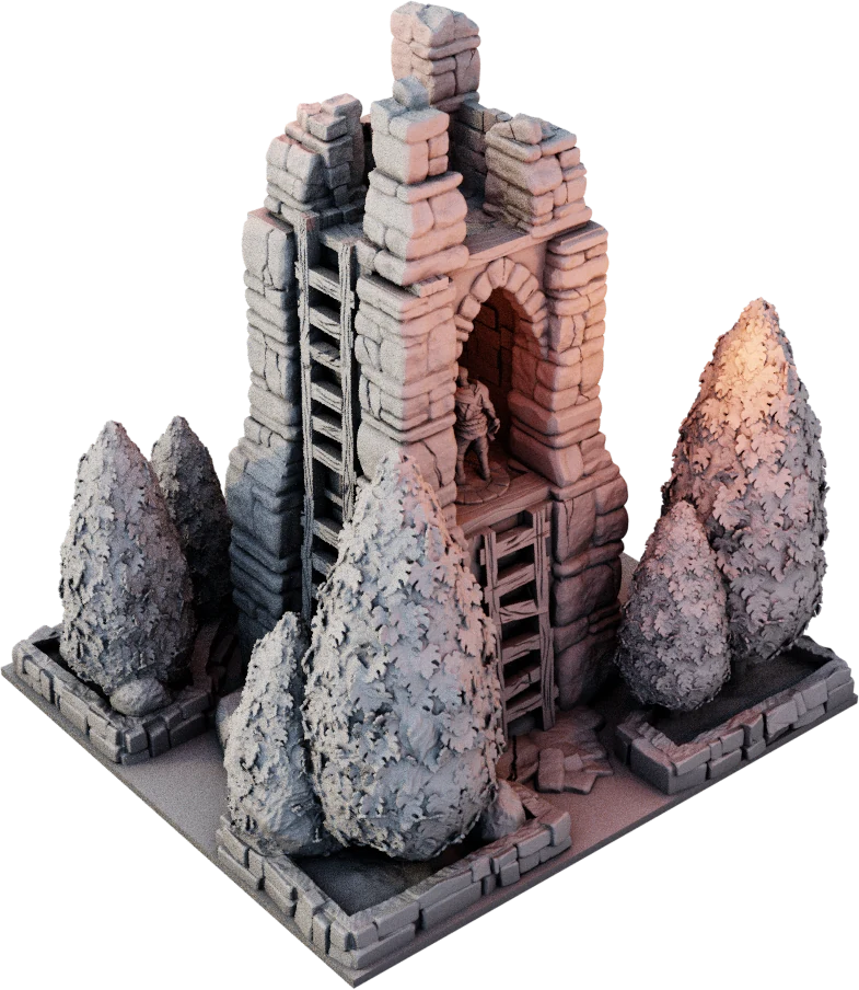 Tower of Stone — original The Monastery product render