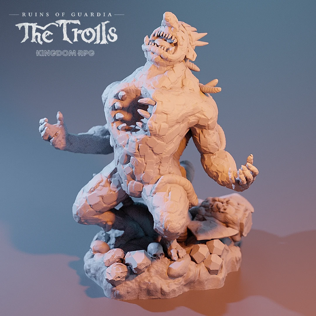 The Petrified Troll King — original The Trolls product render