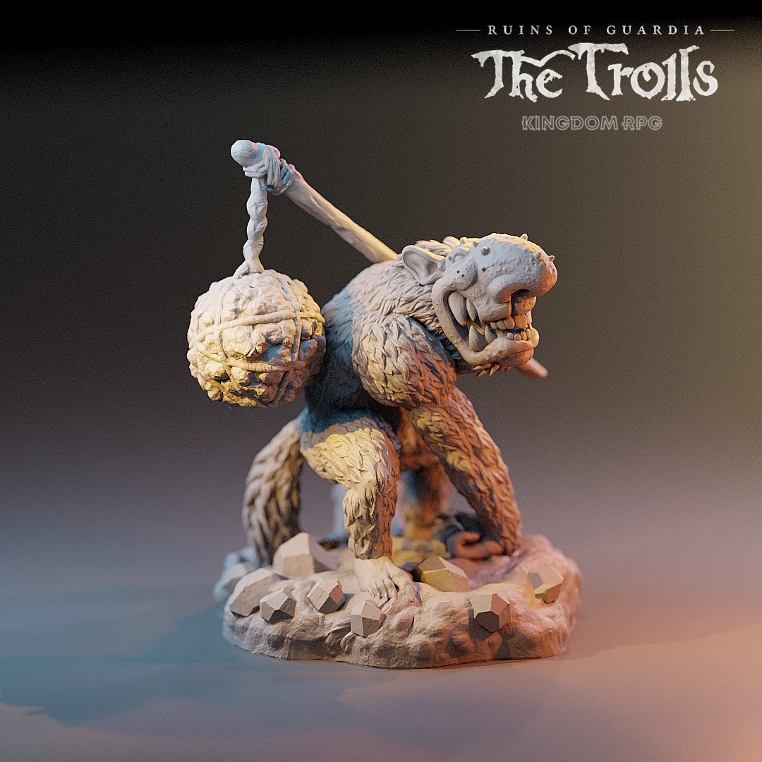 Rid’Ir the Animal — original The Trolls product render