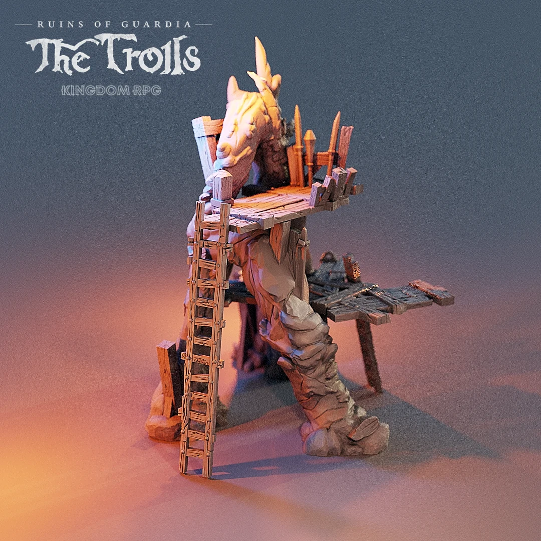 The Root Tree & Platforms — original The Trolls product render